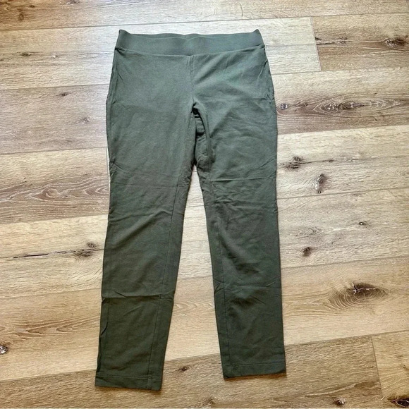 J. Jill PureJill Tapered Ankle Pull On Olive Pants Size Small GUC - Picture 2 of 8